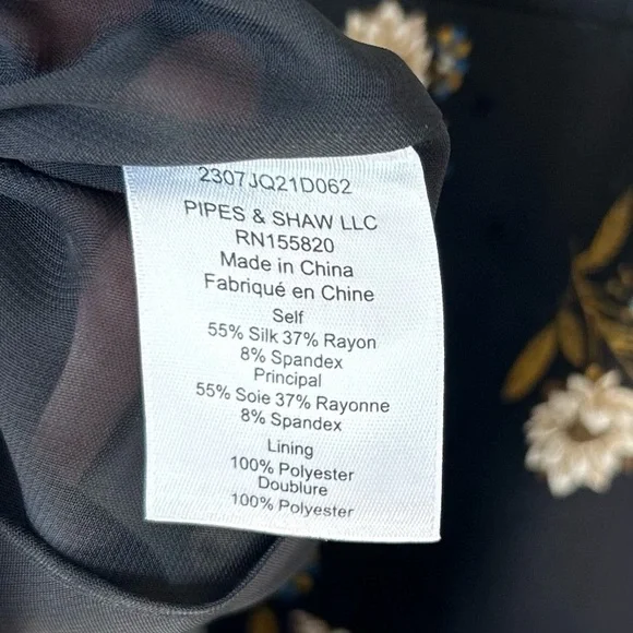 NEW Veronica Beard Wixson Silk Blend Floral Midi Dress Asymmetrical Hem - Picture 11 of 12